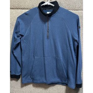 Under Armour Men's Long Sleeve Quarter Zip Front Pocket Pullover Blue Size 2XL‎